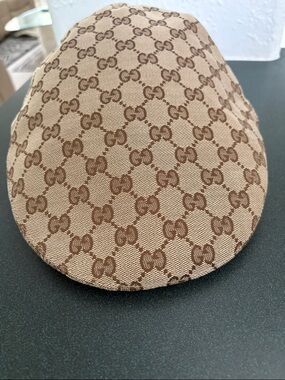 Gucci Beige and Brown GG Canvas Driving Cap